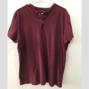 American Eagle Men's Henley Short Sleeve Shirt